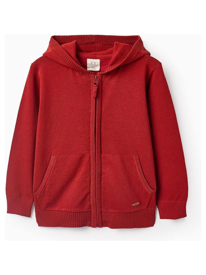 Gilet tricoté, poches kangourou FRENCH CONNECTION Rouge - Kiabi