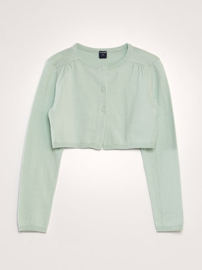 Gilet type boléro Bleu vert - Kiabi