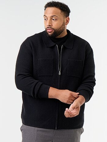 Gilet uni avec col chemise