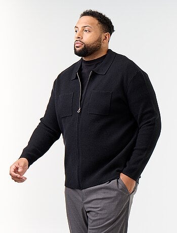 Gilet uni avec col chemise