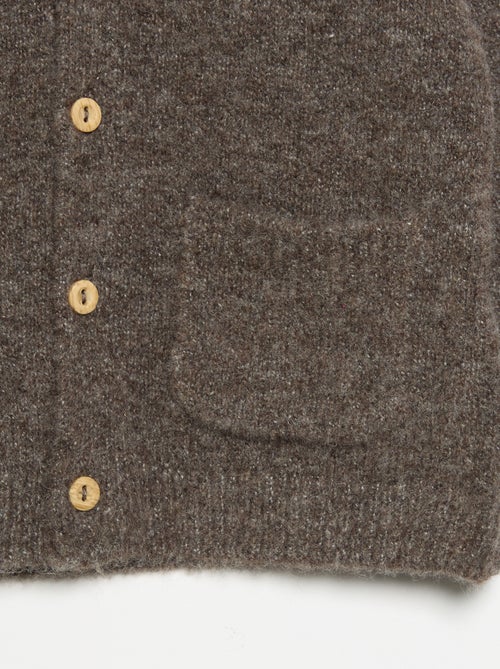 Gilet uni avec col en V - Kiabi