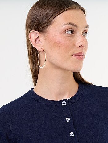Gilet uni avec fausse fourrure au col