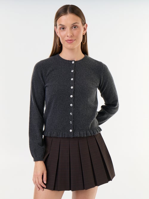 Gilet uni avec fausse fourrure au col - Kiabi Gilet uni avec fausse fourrure au col - Kiabi