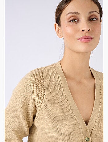 Gilet uni boutonné - Damart