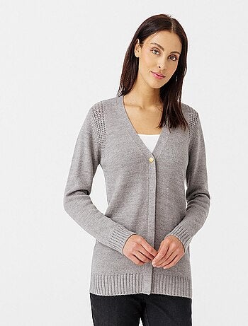 Gilet uni boutonné - Damart