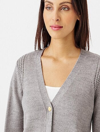 Gilet uni boutonné - Damart