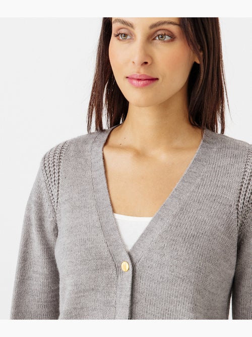 Gilet uni boutonné - Damart - Kiabi