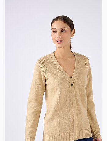 Gilet uni boutonné - Damart