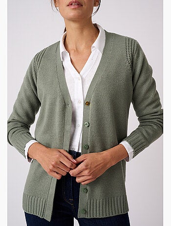 Gilet uni boutonné - Damart