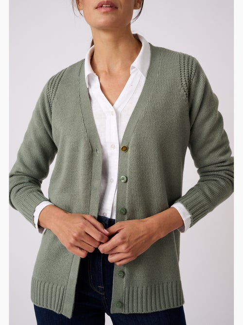Gilet uni boutonné - Damart - Kiabi