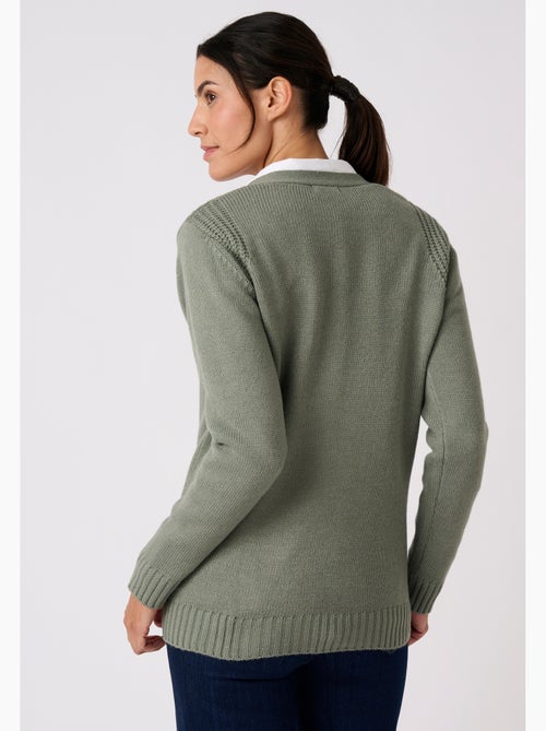 Gilet uni boutonné - Damart - Kiabi