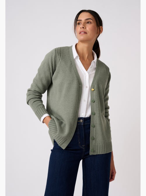 Gilet uni boutonné - Damart - Kiabi