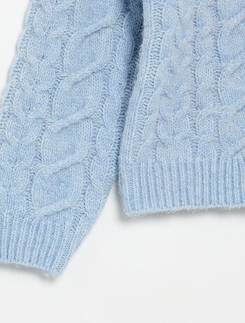 Gilet uni en maille fantaisie