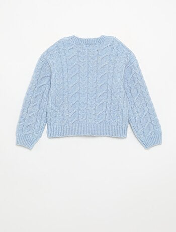 Gilet uni en maille fantaisie