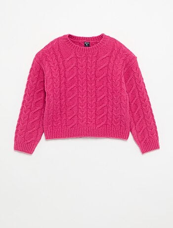 Gilet uni en maille fantaisie
