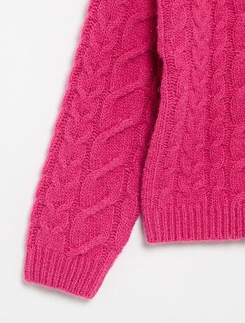 Gilet uni en maille fantaisie