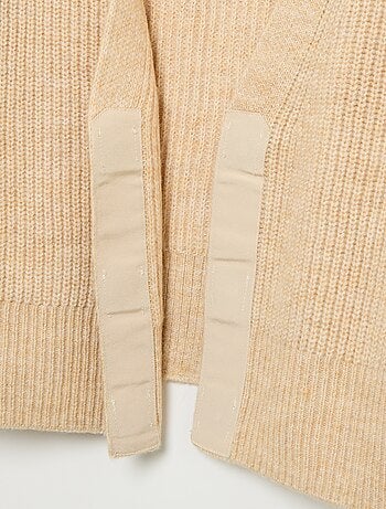 Gilet uni en maille grosse jauge facile à enfiler