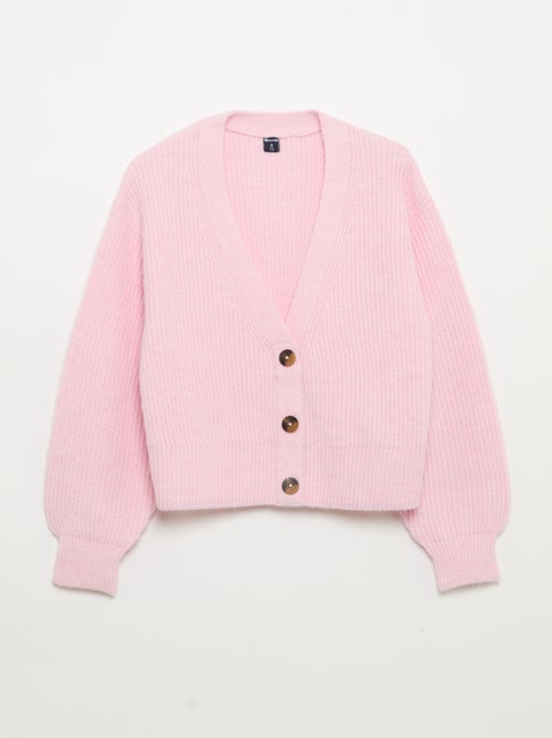 Gilet uni en maille grosse jauge facile à enfiler - Kiabi Gilet uni en maille grosse jauge facile à enfiler - Kiabi
