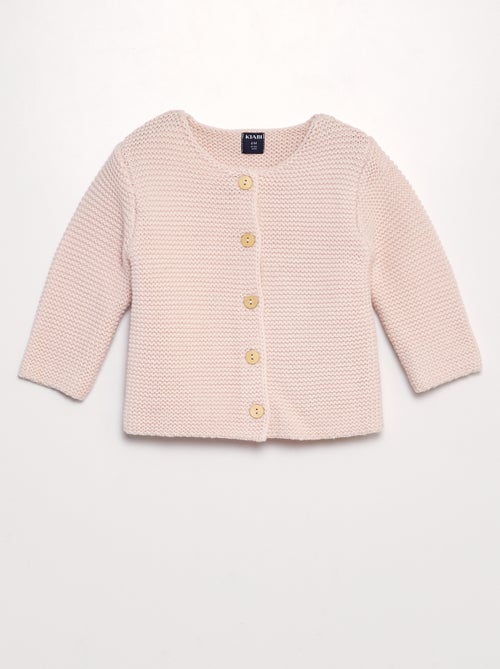 Gilet uni en tricot - Kiabi