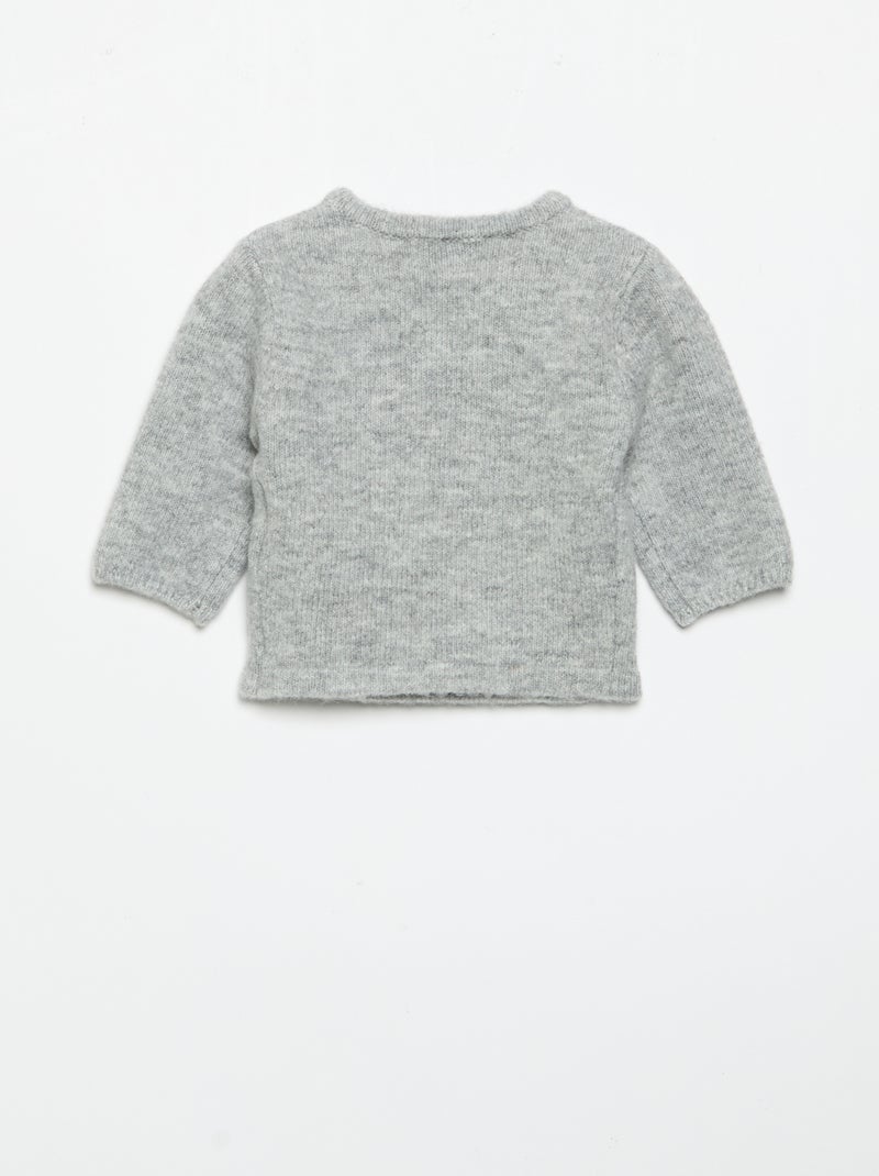 Gilet uni forme cache-cœur Gris - Kiabi