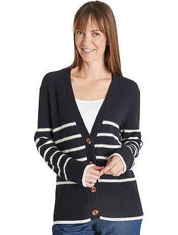 Gilet V à rayures - DAXON