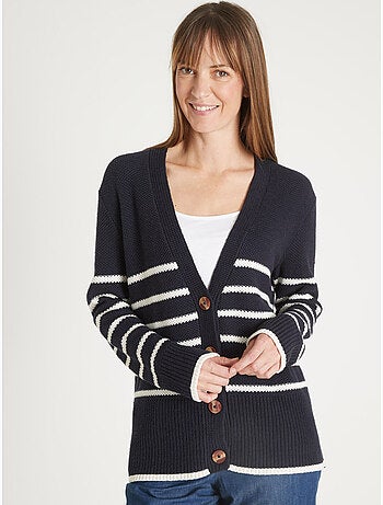 Gilet V à rayures - DAXON