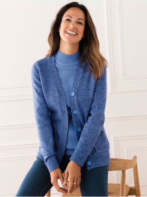 Gilet V maille chinée - DAXON - Kiabi