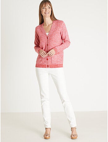 Gilet V maille chinée