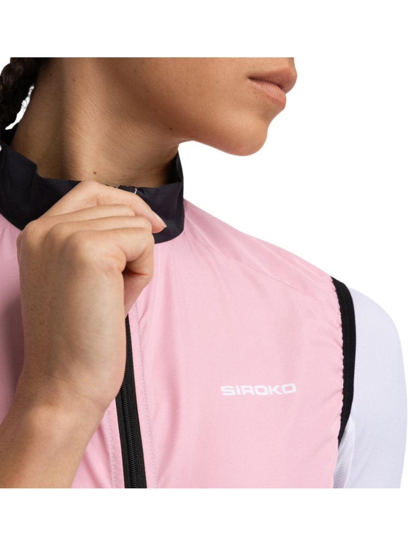 Gilet vélo coupe-vent femme cyclisme femme v1-w berthel Rose - Kiabi
