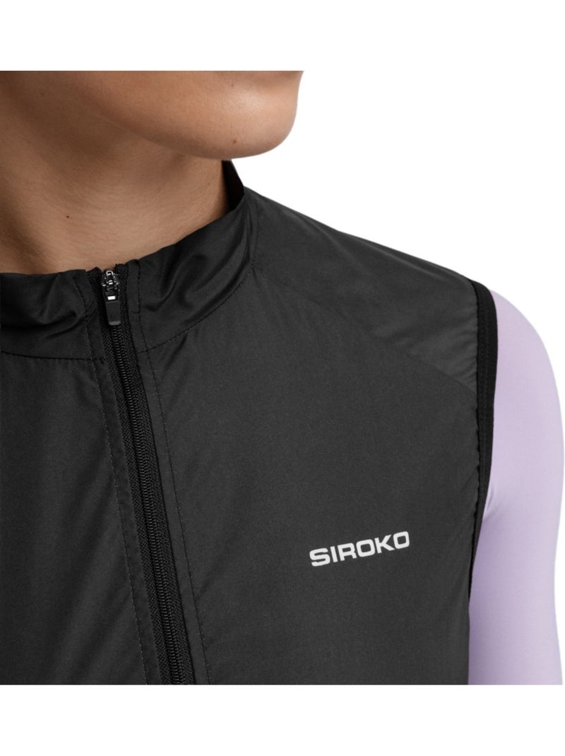 Gilet vélo coupe-vent femme cyclisme femme v1-w blaast Noir - Kiabi