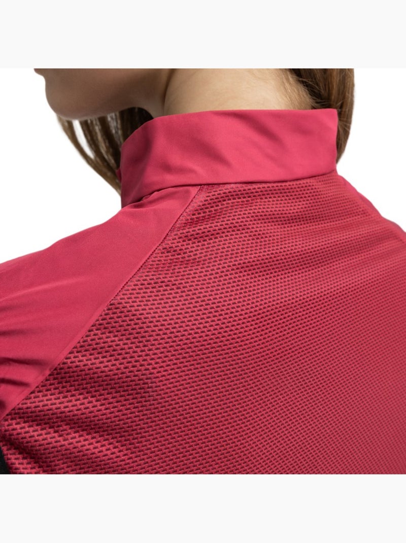 Gilet vélo coupe-vent femme cyclisme femme v1-w hautacam Rouge - Kiabi