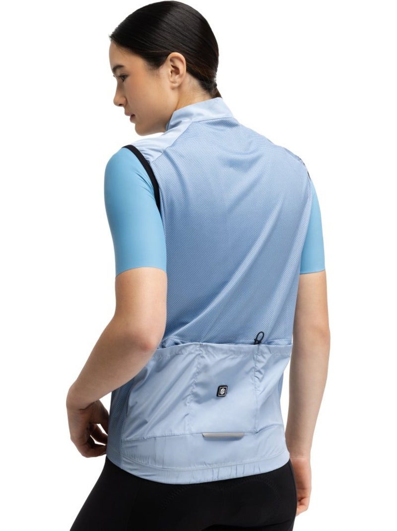 Gilet vélo coupe-vent femme cyclisme femme v1-w klausen Bleu - Kiabi
