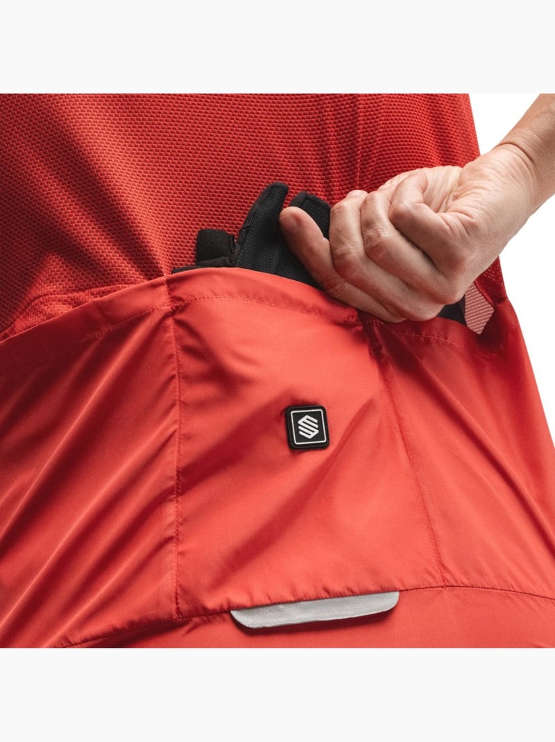 Gilet vélo coupe-vent homme cyclisme homme v1 cordal Rouge - Kiabi