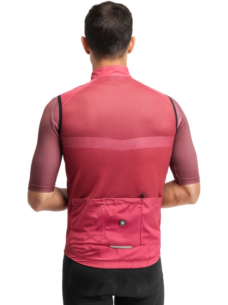 Gilet vélo coupe-vent homme cyclisme homme v1 hautacam Rouge - Kiabi