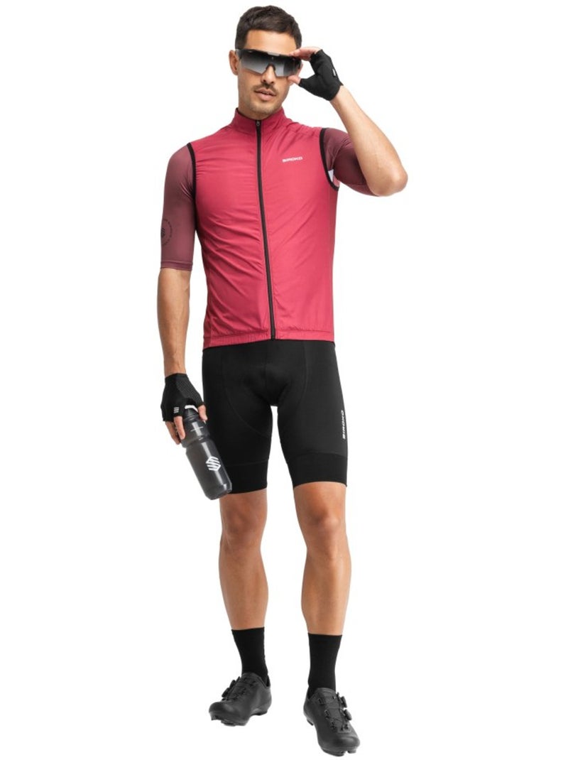 Gilet vélo coupe-vent homme cyclisme homme v1 hautacam Rouge - Kiabi