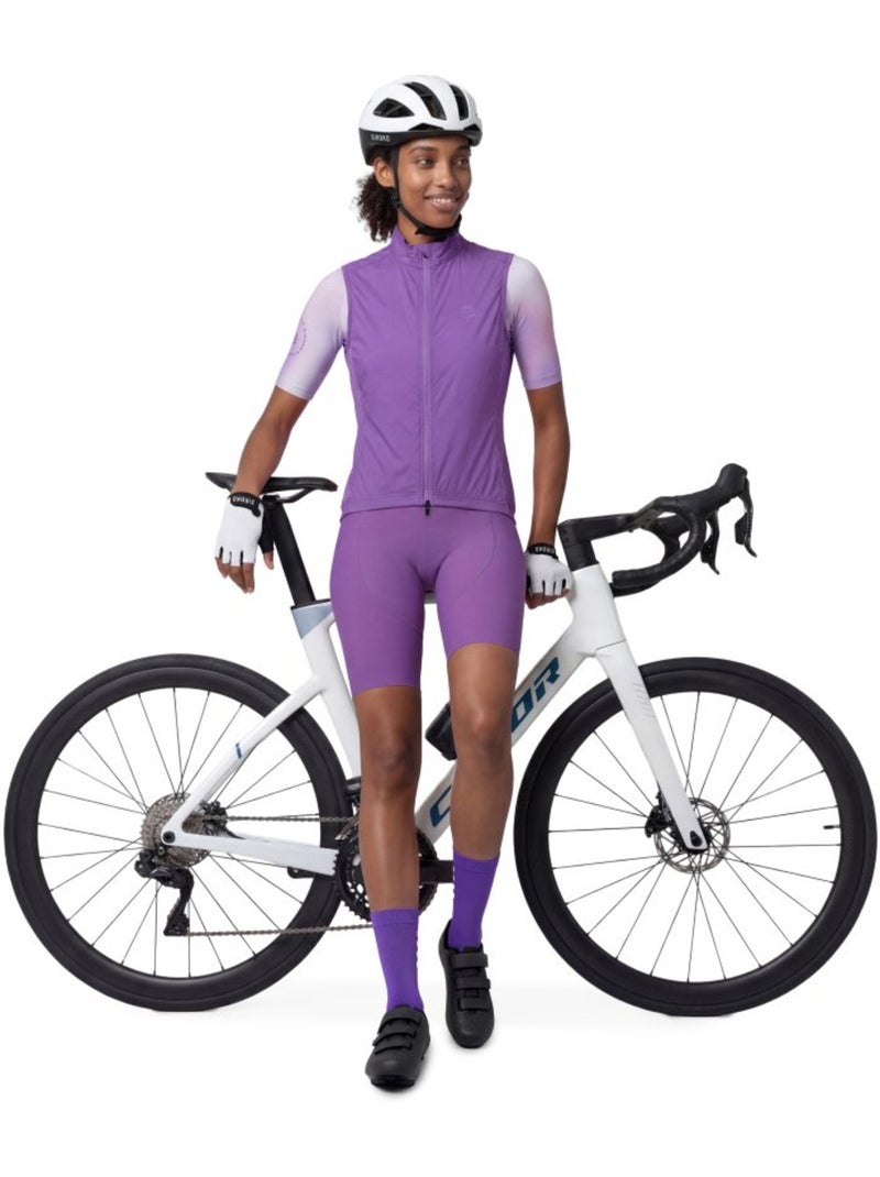 Gilet vélo coupe-vent ultraléger femme femme v2-w breeze Violet - Kiabi