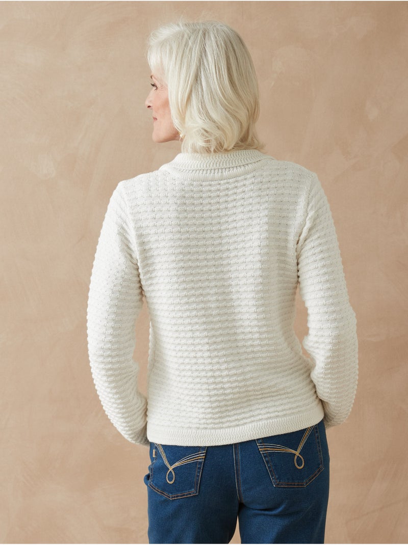 Gilet veste col polo - DAXON Ecru - Kiabi