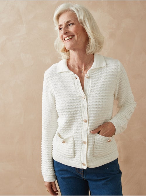 Gilet veste col polo - Kiabi