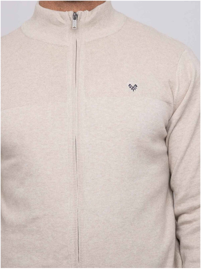 Gilet zipé AMOULIN Beige - Kiabi