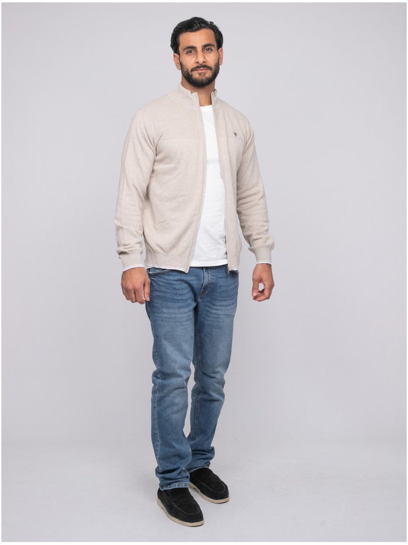 Gilet zipé AMOULIN Beige - Kiabi