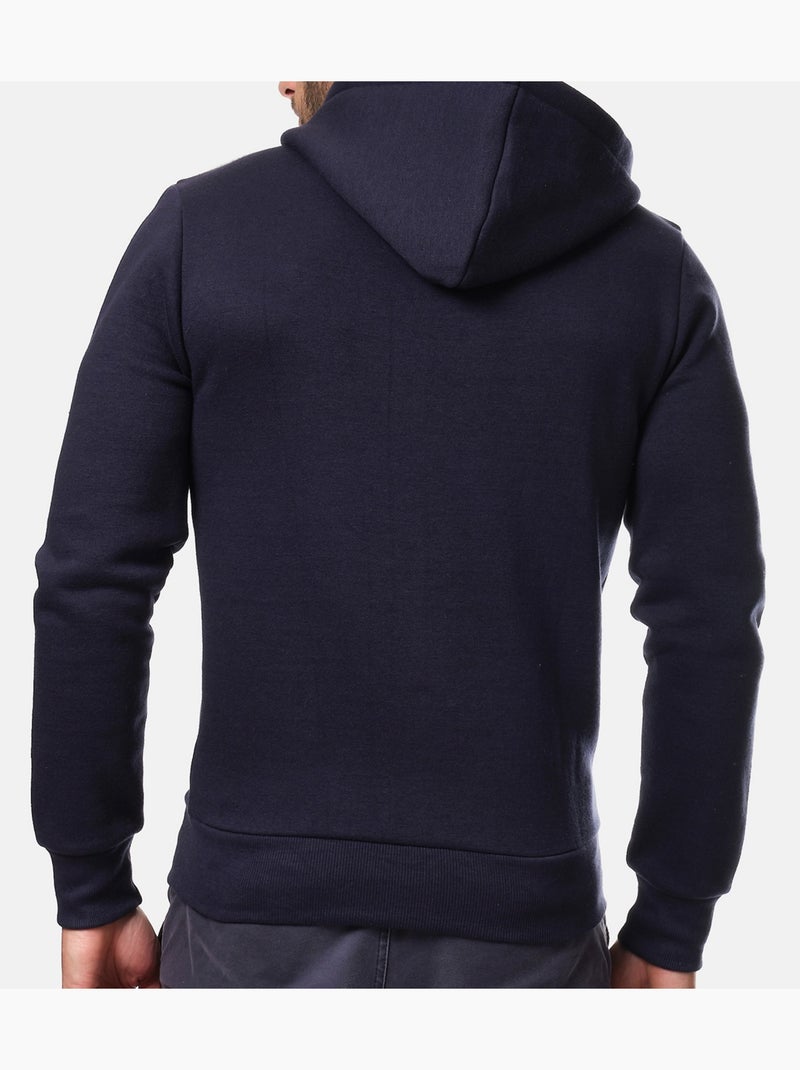 Gilet zippé à capuche Bleu marine - Kiabi