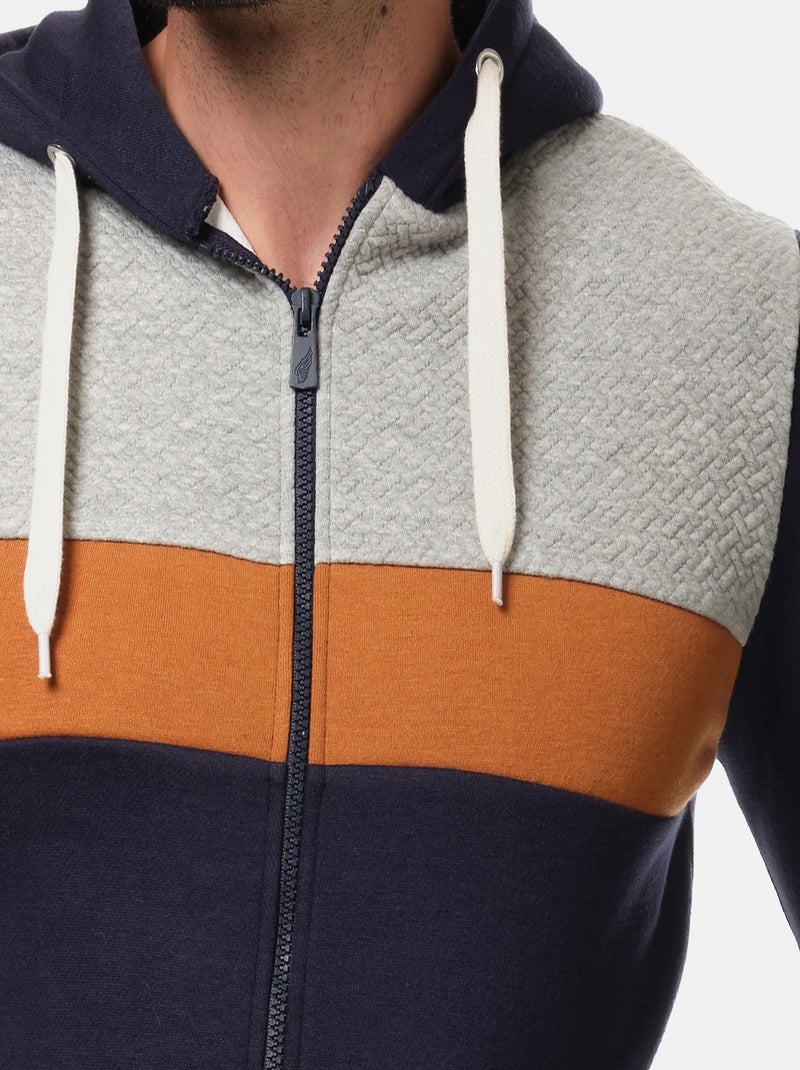 Gilet zippé à capuche Bleu marine - Kiabi