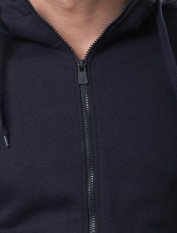 Gilet zippé à capuche , col montant