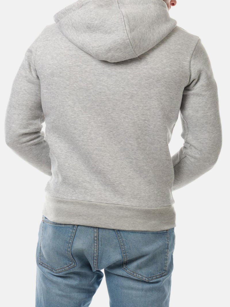 Gilet zippé à capuche , col montant Gris - Kiabi