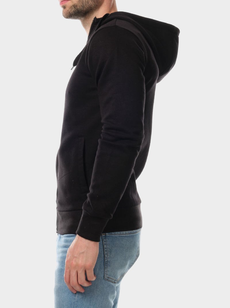 Gilet zippé à capuche , col montant Noir - Kiabi