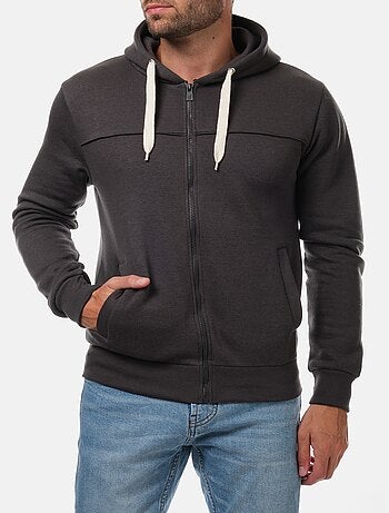 Gilet zippé à capuche
