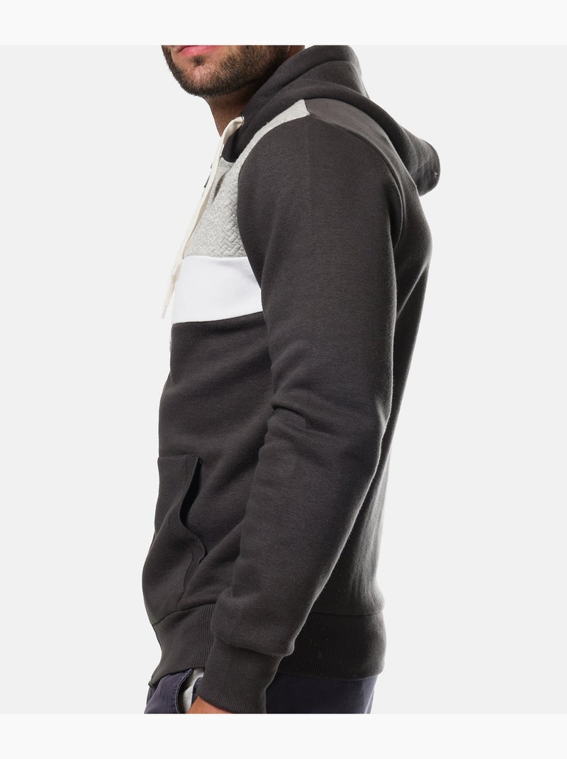 Gilet zippé à capuche Gris - Kiabi