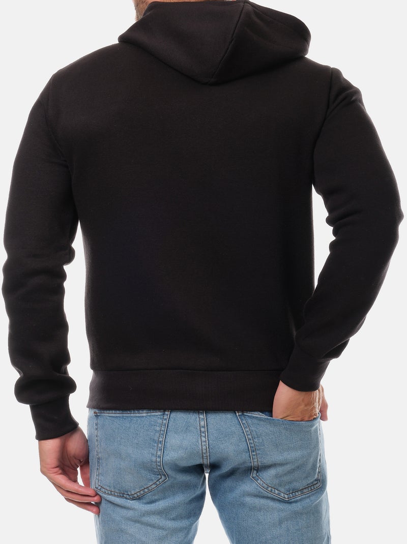 Gilet zippé à capuche Noir - Kiabi