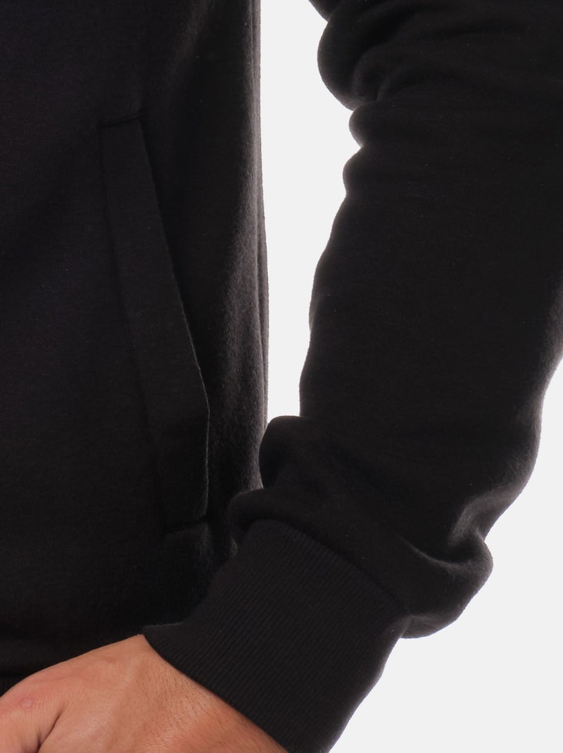 Gilet zippé à capuche Noir - Kiabi