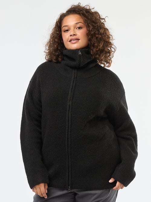 Gilet zippé à col camionneur - Kiabi